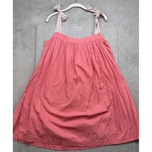 LAKE Sleep Dress Pink Tie Strap Mini Nightgown Lounge Pajama Medium‎